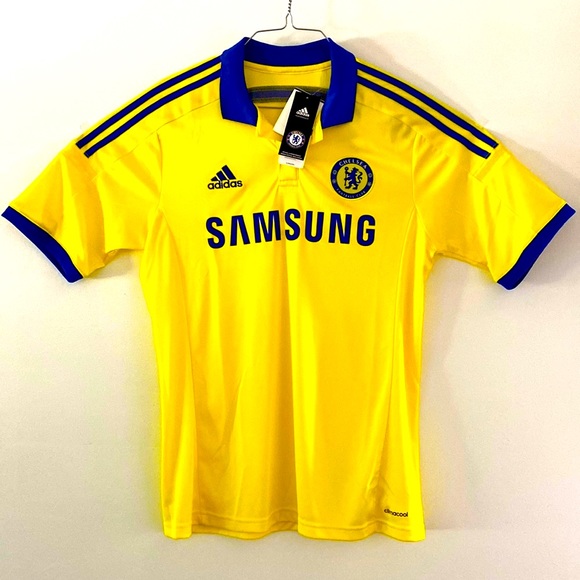 New Adidas Chelsea Away Kit 2014/2015- Yellow Chelsea Jersey 14/15 - Picture 1 of 11